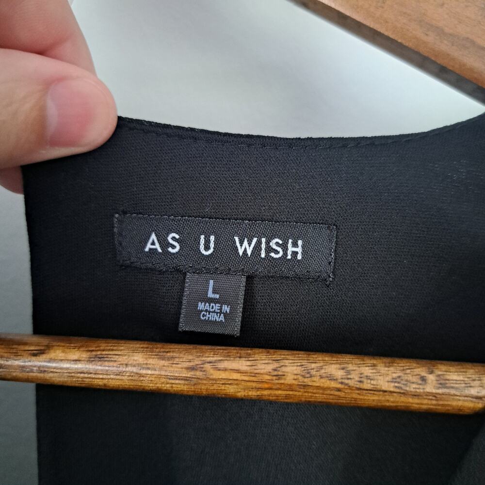 As U Wish Black and Sliver Knee Length Party Dress Women's Large - Picture 7 of 8